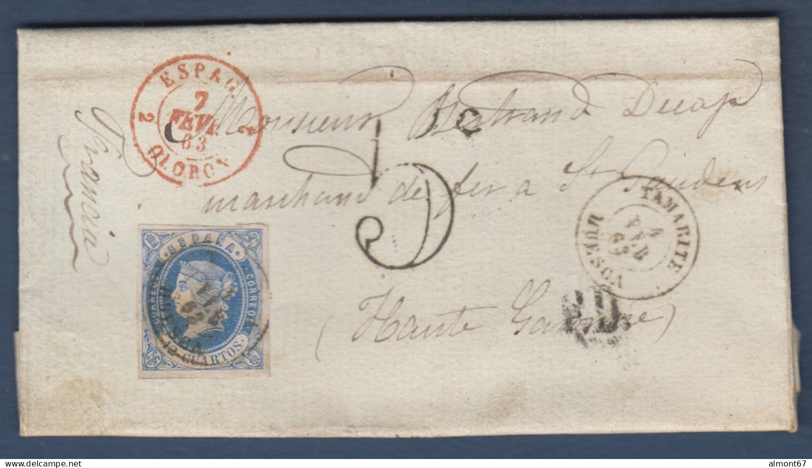 Lettre De TAMARITE Pour La France - Lettres & Documents