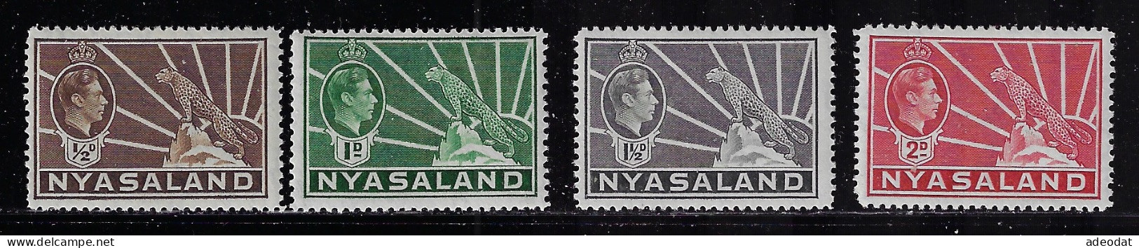 NYASALAND  1938-44  SCOTT #54A-57A  MNH - Nyasaland (1907-1953)