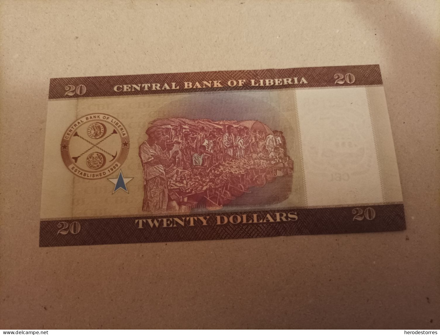 Billete Liberia, 20 Dólares, Año 2016, Serie AA, UNC - Liberia