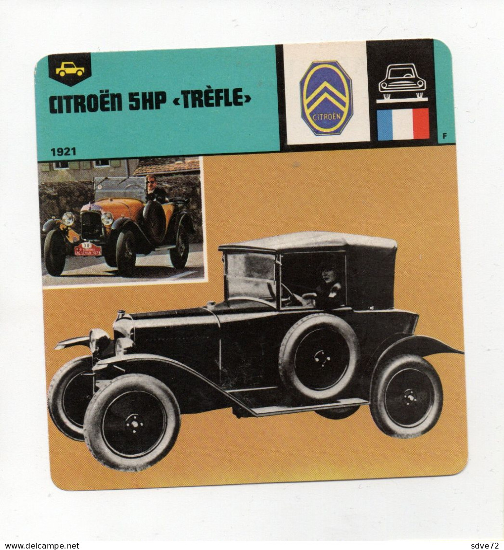 FICHE AUTOMOBILE - CITROËN 5HP "TREFLE" - Voitures