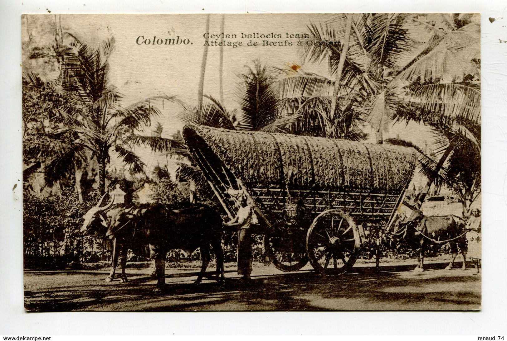 Ceylon Sri Lanka Colombo Cachet Paquebot Au Dos - Sri Lanka (Ceilán)