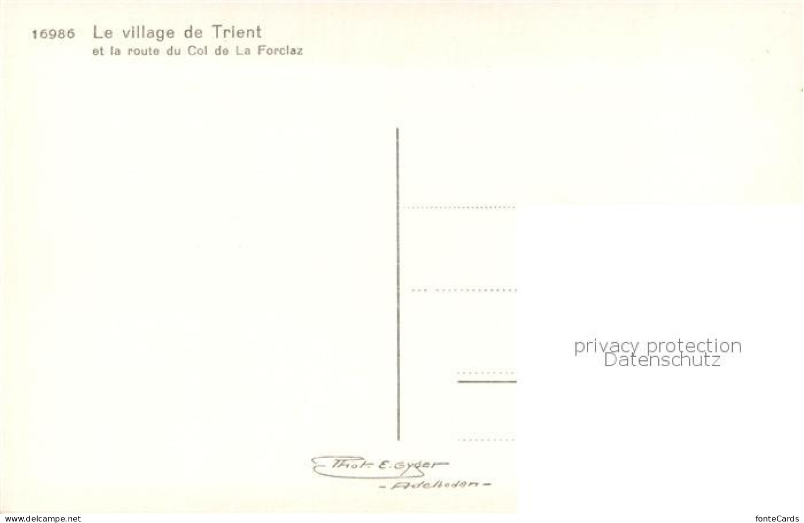 13759782 Trient Martigny VS Totalansicht M. Route Du Col De La Forclaz  - Other & Unclassified