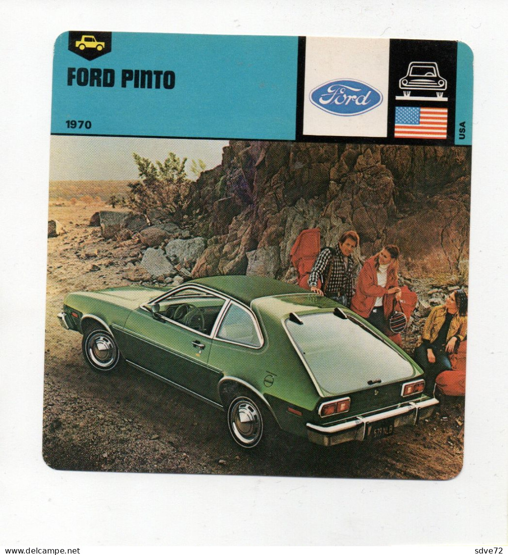 FICHE AUTOMOBILE - FORD PINTO - Automobili