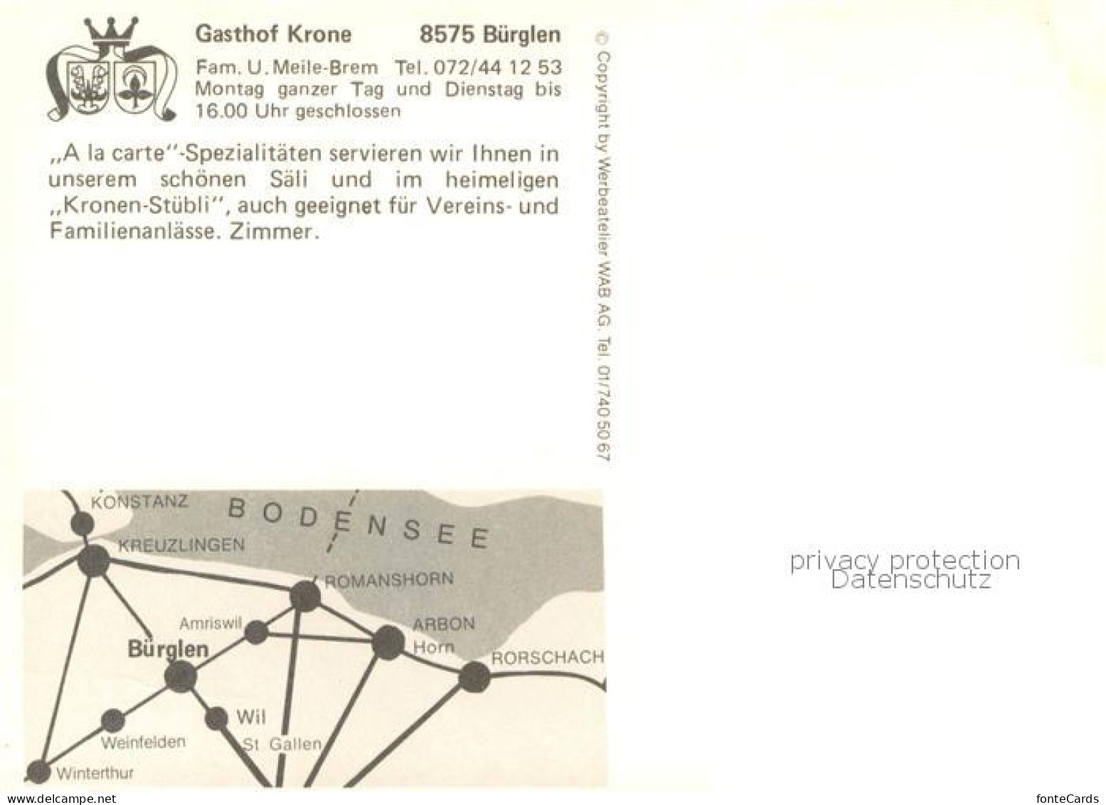 13759412 Buerglen TG Gasthof Krone Gastraeume Buerglen TG - Sonstige & Ohne Zuordnung