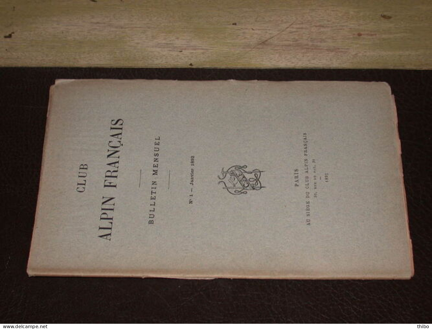 Club Alpin Français - N° 1 Janvier 1892 - Non Classés