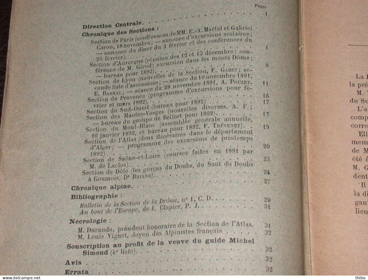 Club Alpin Français - N° 1 Janvier 1892 - Non Classés