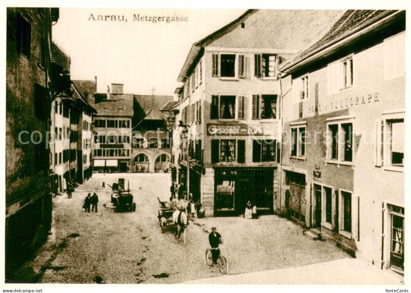 13759218 Aarau AG Metzgergasse M. Kutsche Um 1900 Aarau AG - Autres & Non Classés