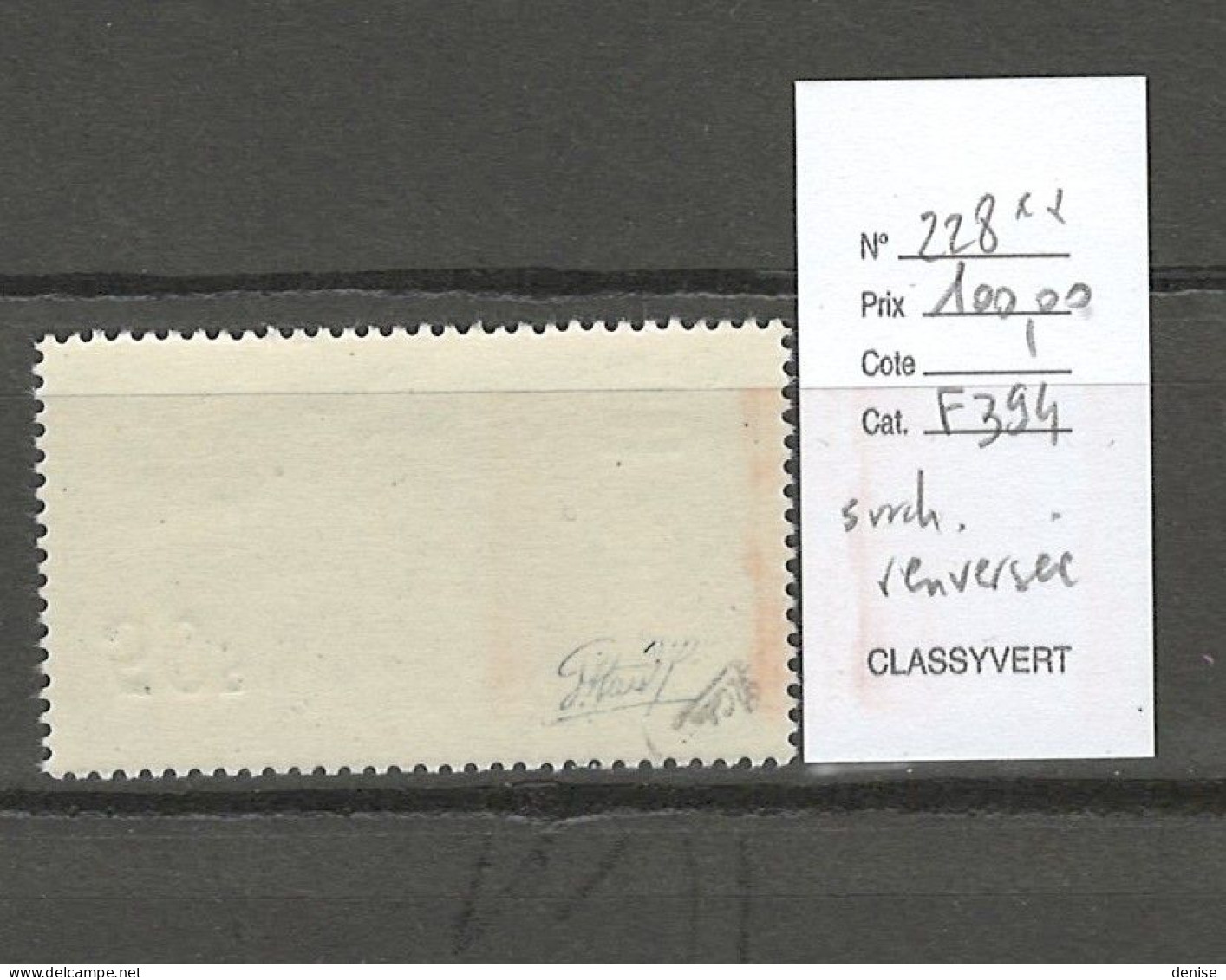 Sarre - Allemagne - Yvert  228** - 50PF - SURCHARGE RENVERSEE - SIGNE CALVES - Unused Stamps