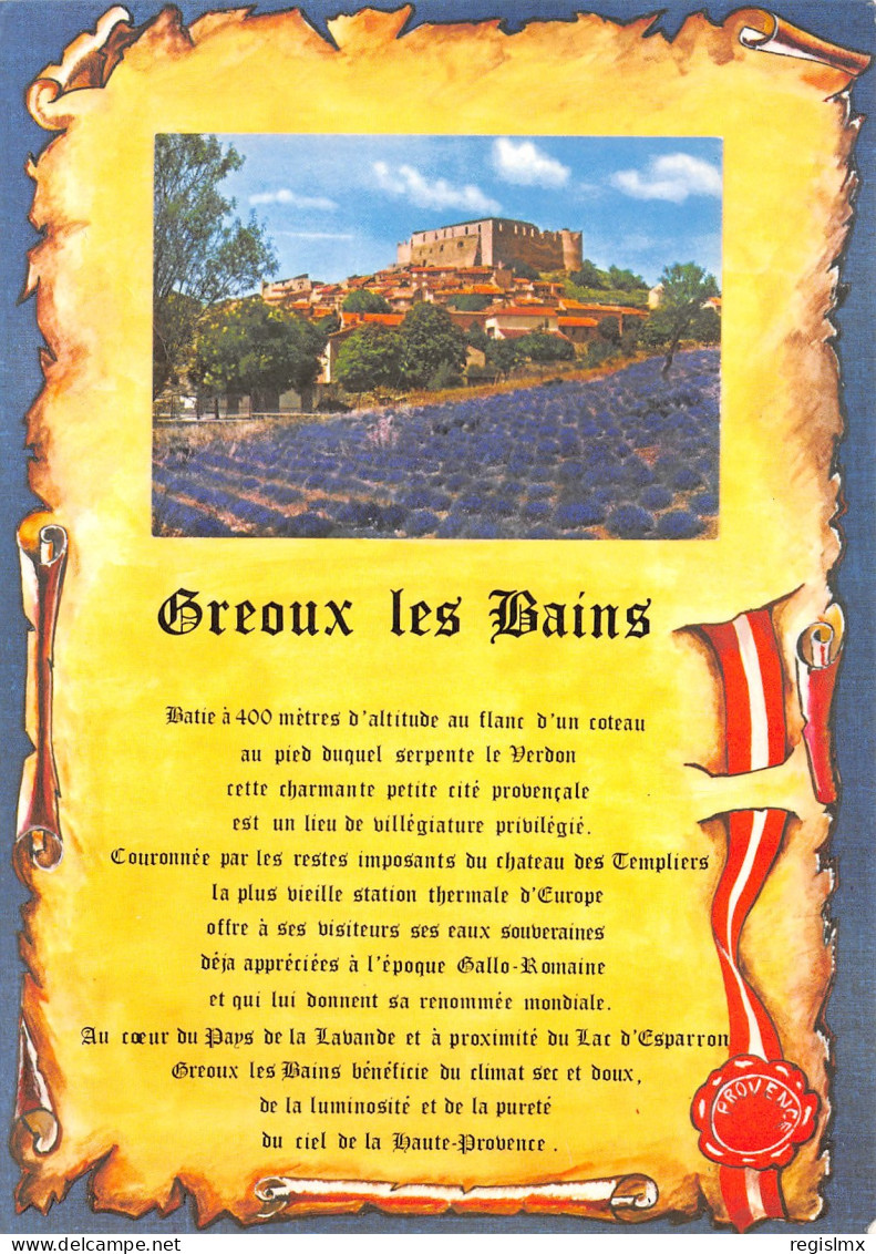 04-GREOUX LES BAINS-N°3030-C/0371 - Gréoux-les-Bains