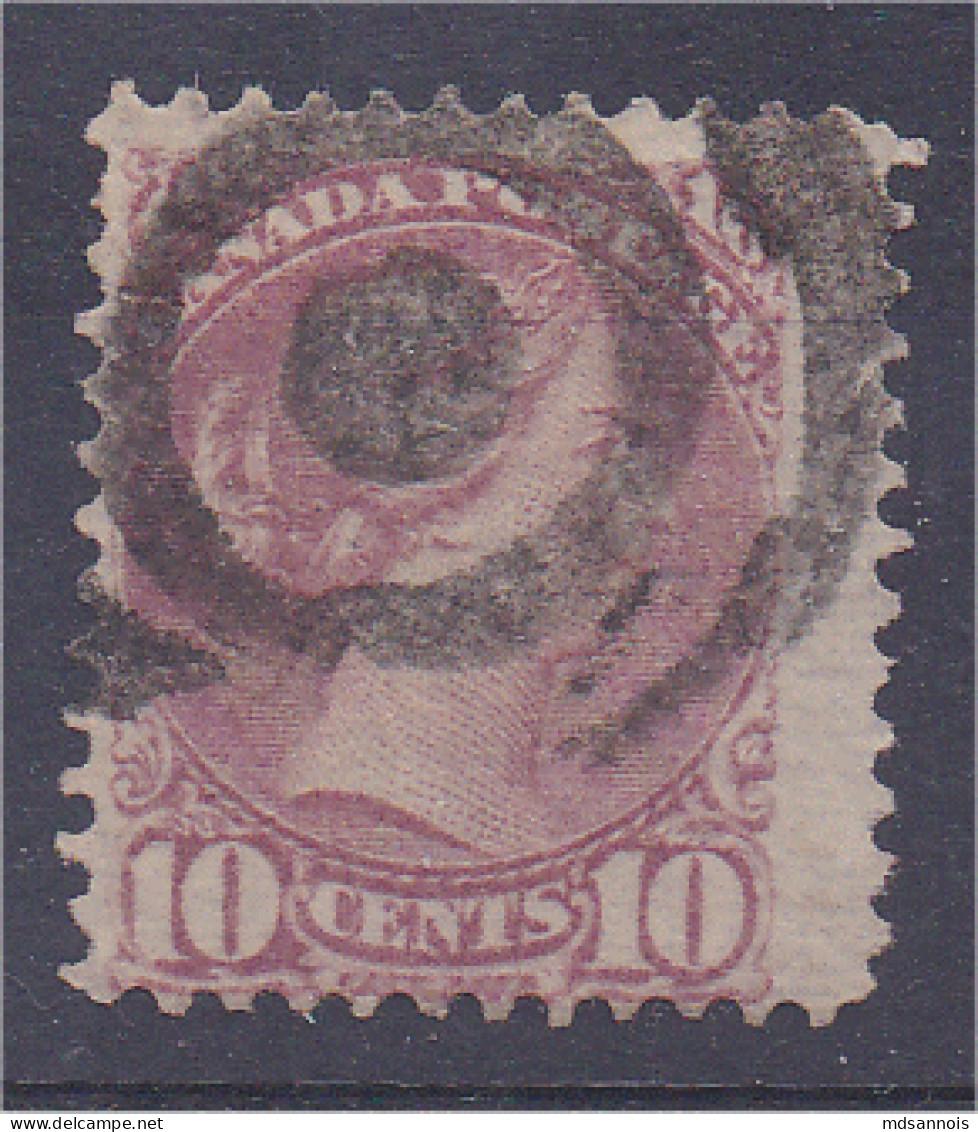 Canada N°34 10c Rose Carminé - Used Stamps