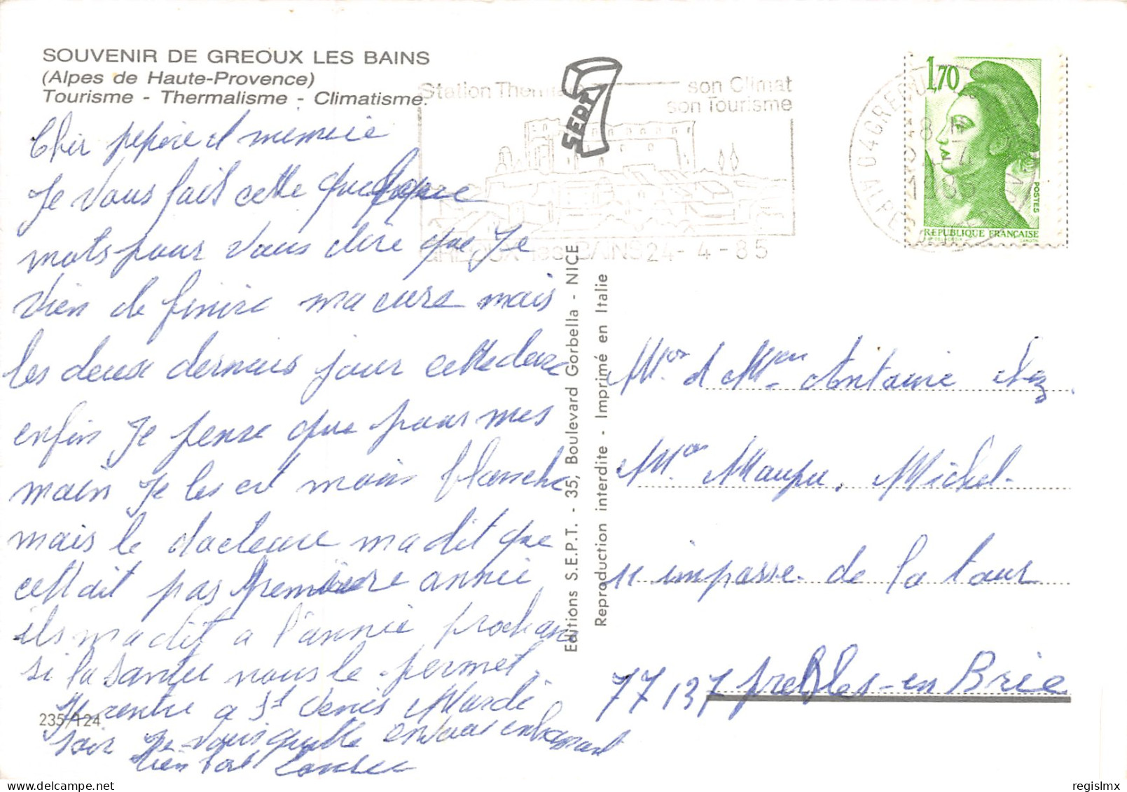 04-GREOUX LES BAINS-N°3031-A/0143 - Gréoux-les-Bains
