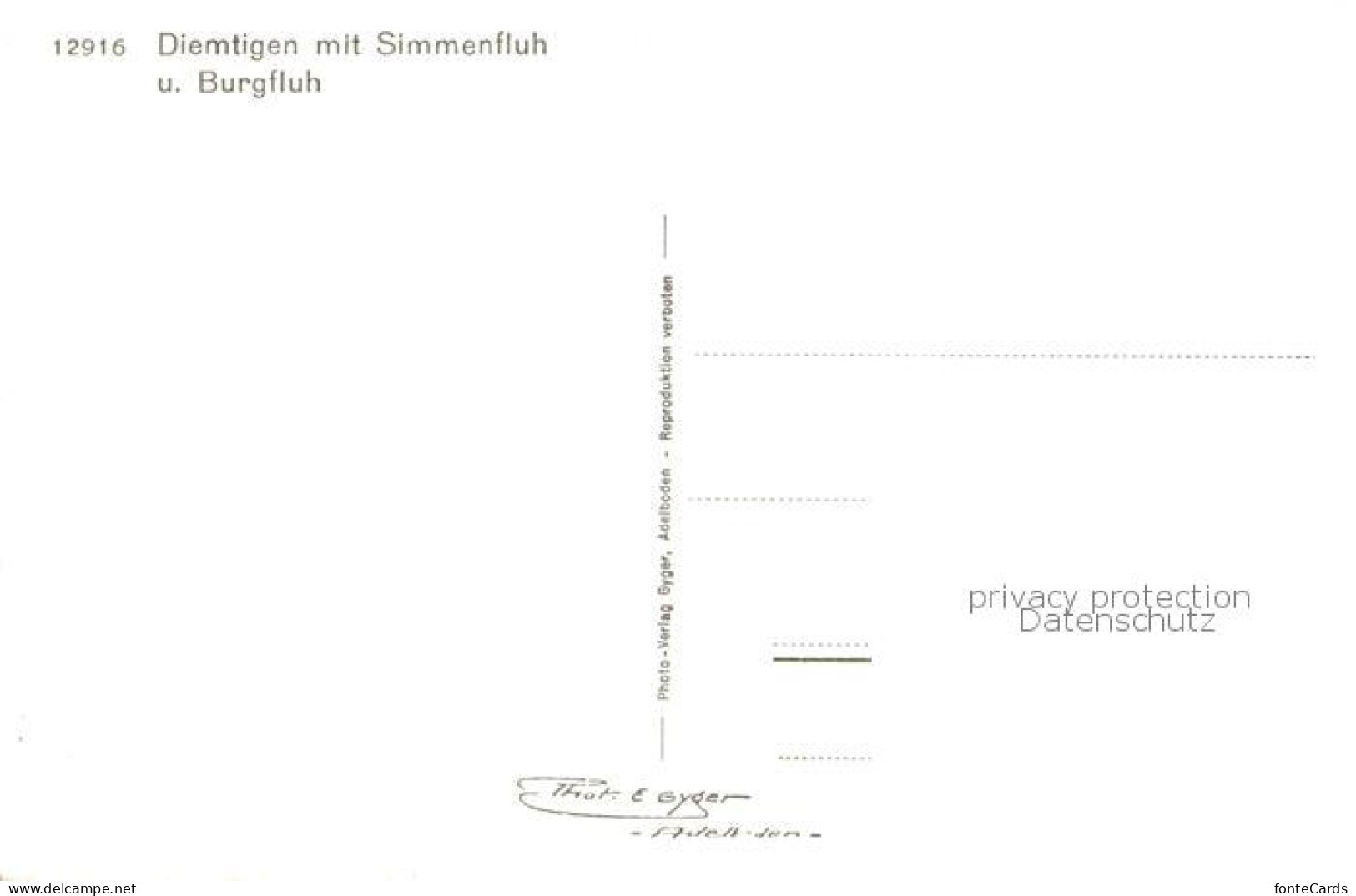 13758382 Diemtigen BE Mit Simmenfluh Und Burgfluh  - Otros & Sin Clasificación