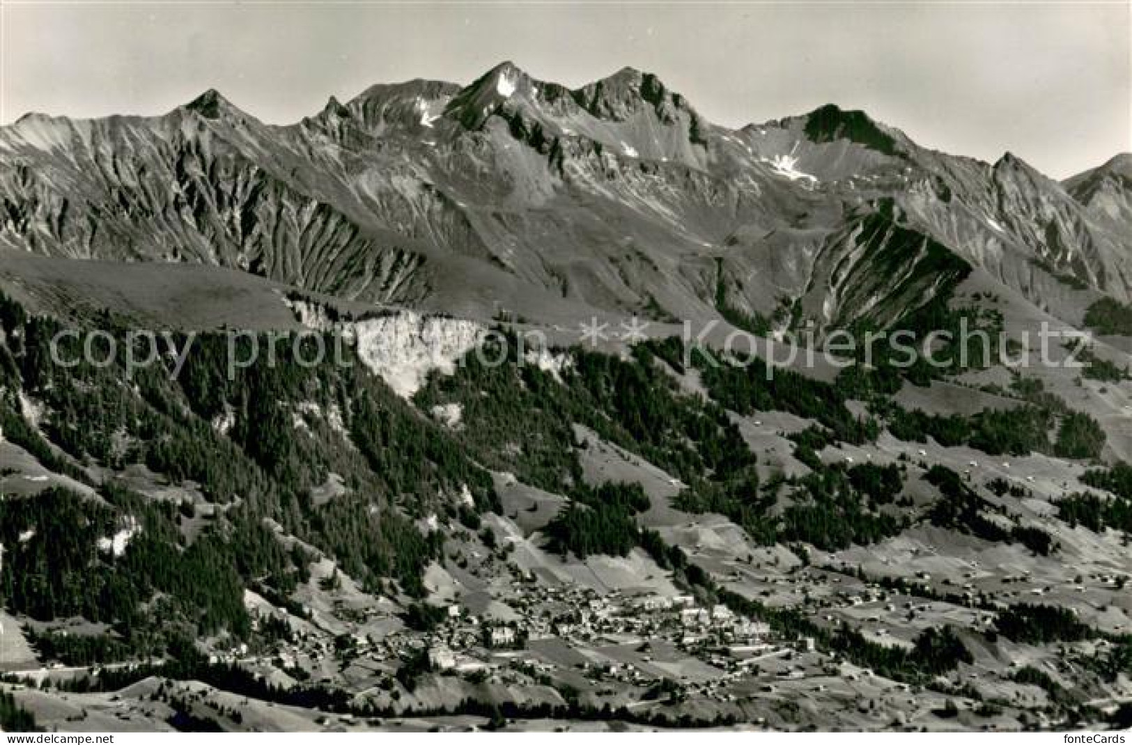 13758358 Adelboden Schlegeli Ausserschwand Tschentenalp Maennlifluh Mit Niesenke - Otros & Sin Clasificación