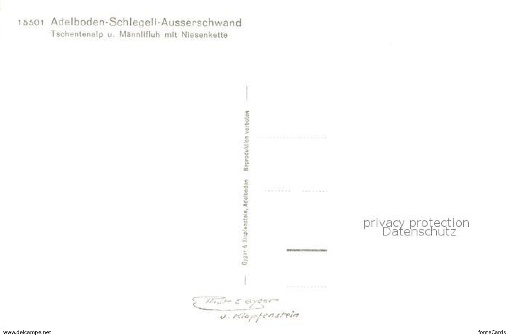 13758358 Adelboden Schlegeli Ausserschwand Tschentenalp Maennlifluh Mit Niesenke - Otros & Sin Clasificación