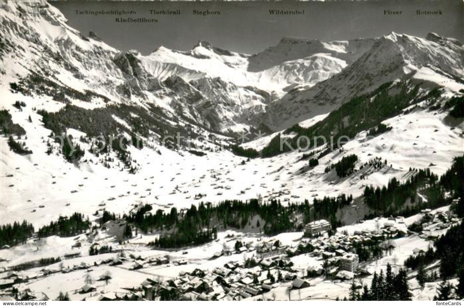 13758353 Adelboden Mit Boden Und Hoechst Abfahrt Adelboden - Otros & Sin Clasificación