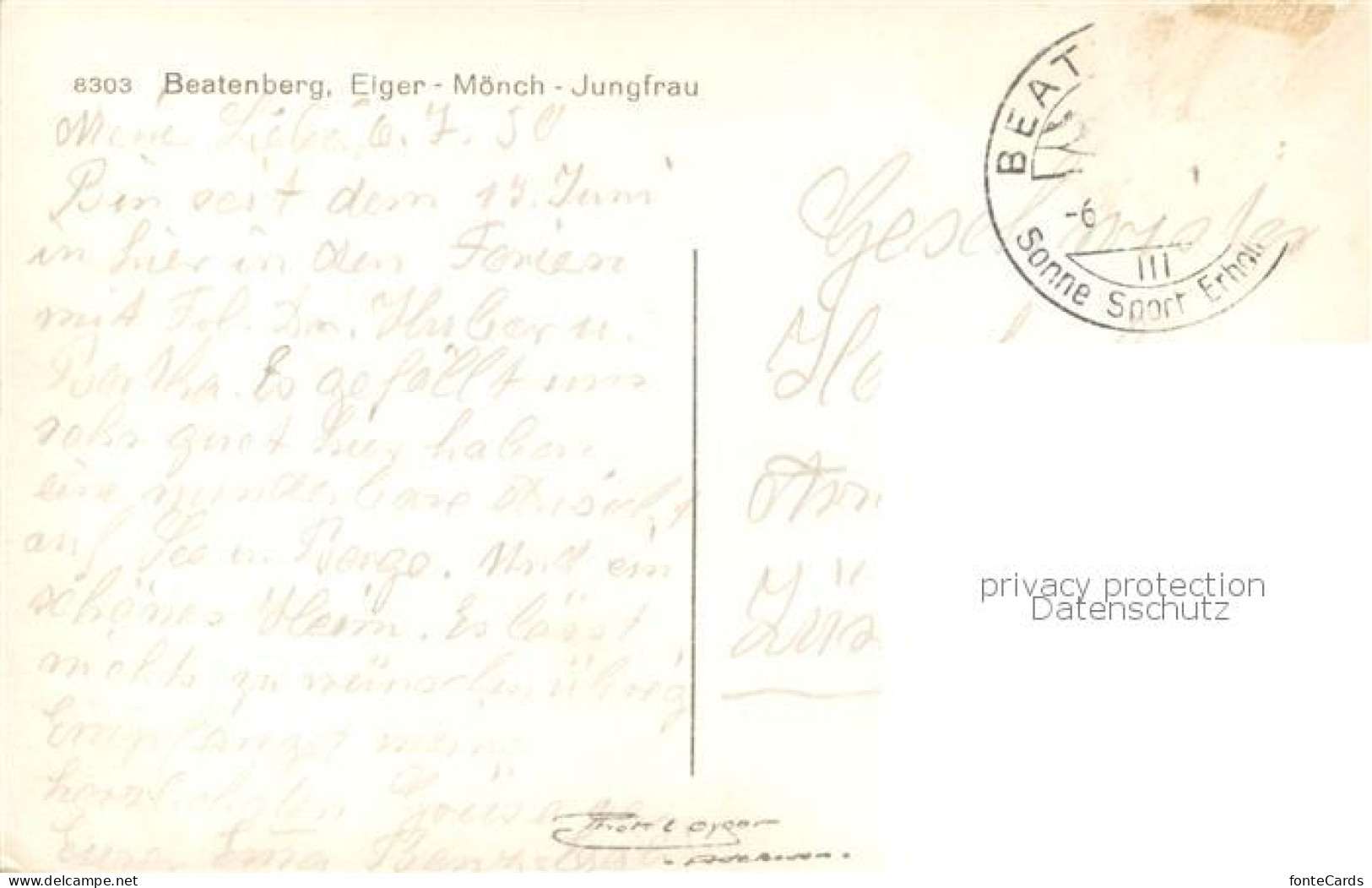 13758328 Beatenberg BE Eiger Moench Jungfrau  - Otros & Sin Clasificación