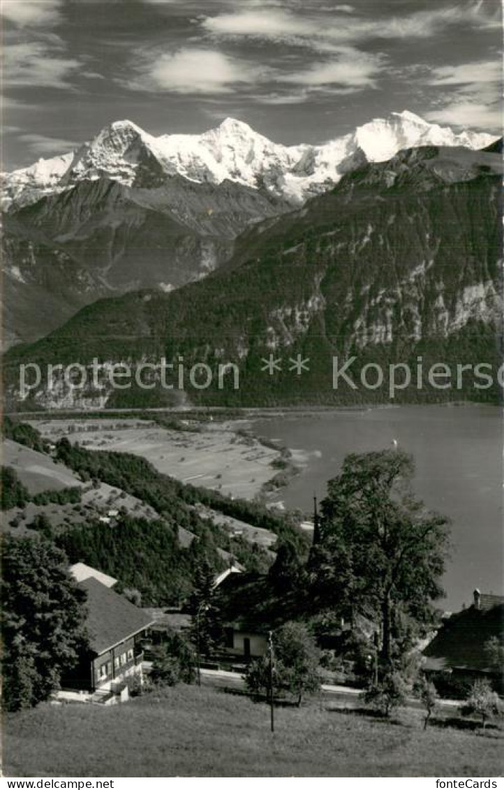 13758313 Beatenberg BE Kirche Mit Thunersee Eiger Moench Jungfrau  - Otros & Sin Clasificación