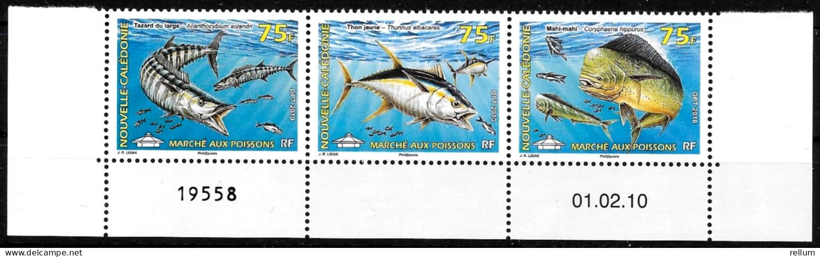 Nouvelle Calédonie 2010 - Yvert Et Tellier Nr. 1096/1098 Se Tenant - Michel Nr. 1525/1527 Zusammenhängend ** - Unused Stamps
