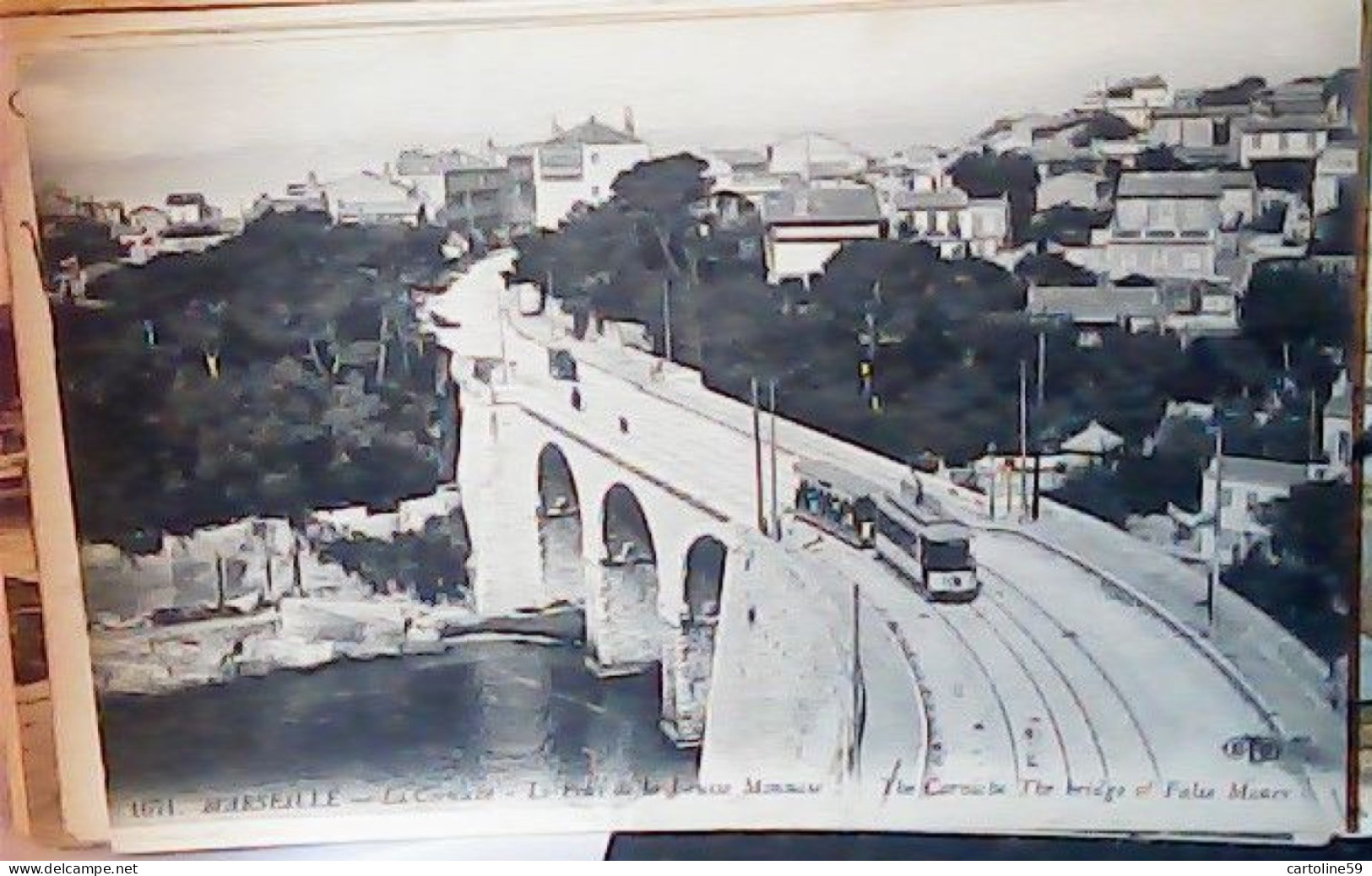 FRANCE MARSEILLE PROVENZA LA CORNICHE BRIDGE FALSE MONEY TRAMWAY TRAM  S1917 JV6252 - Non Classés