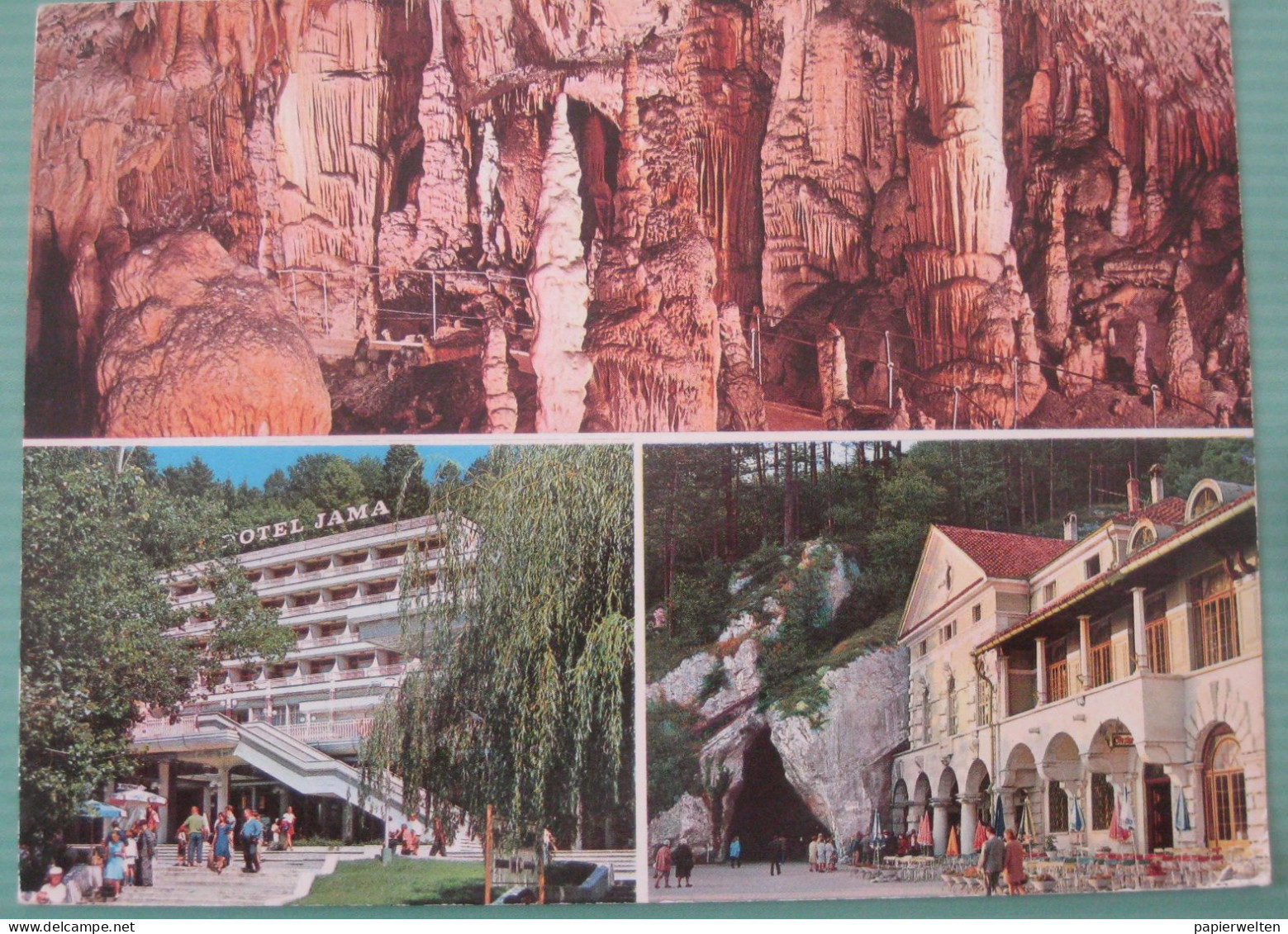 Postojna / Postumia / Adelsberg - Mehrbildkarte Postojnska Jama / Höhle, Hotel - Slovénie