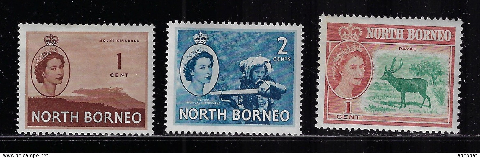 NORTH BORNEO  1954,1961  SCOTT #261,262,280  MH - Noord Borneo (...-1963)