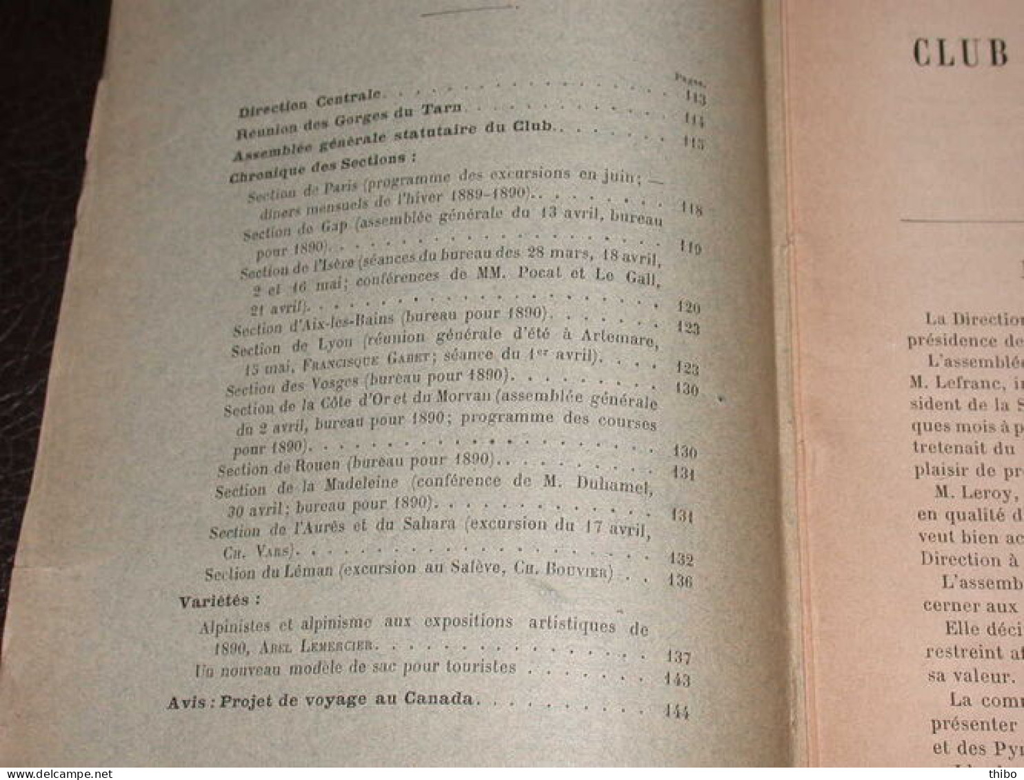 Club Alpin Français - N° 5 Mai 1890 - Non Classés