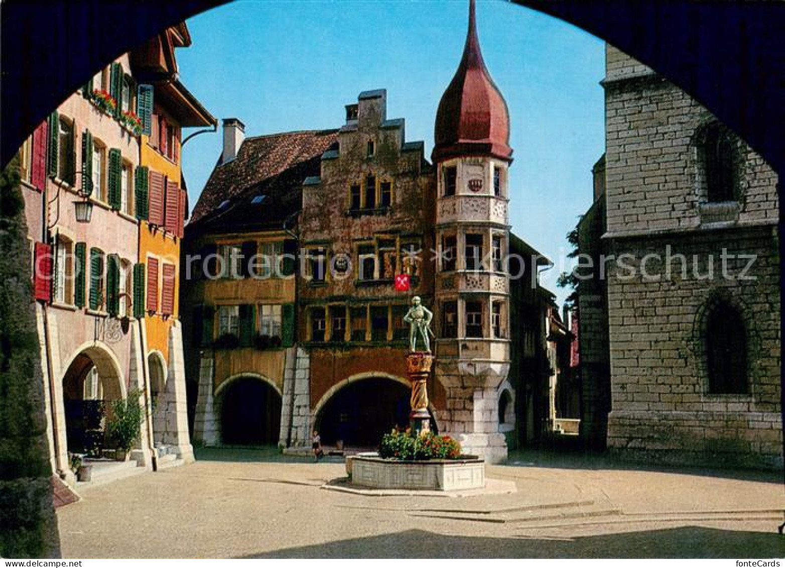 13757912 Biel Bienne Altstadtpartie Brunnen Biel Bienne - Autres & Non Classés