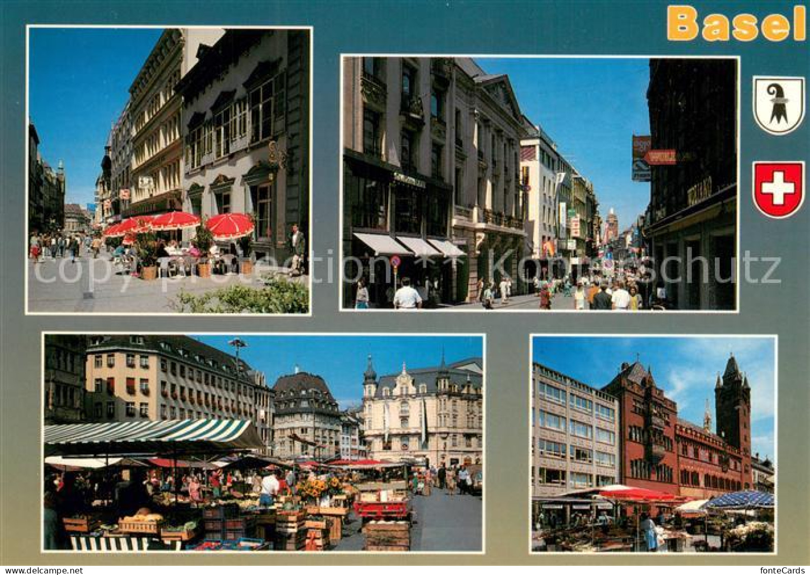 13757893 Basel BS Strassenpartien Marktplatz Basel BS - Sonstige & Ohne Zuordnung