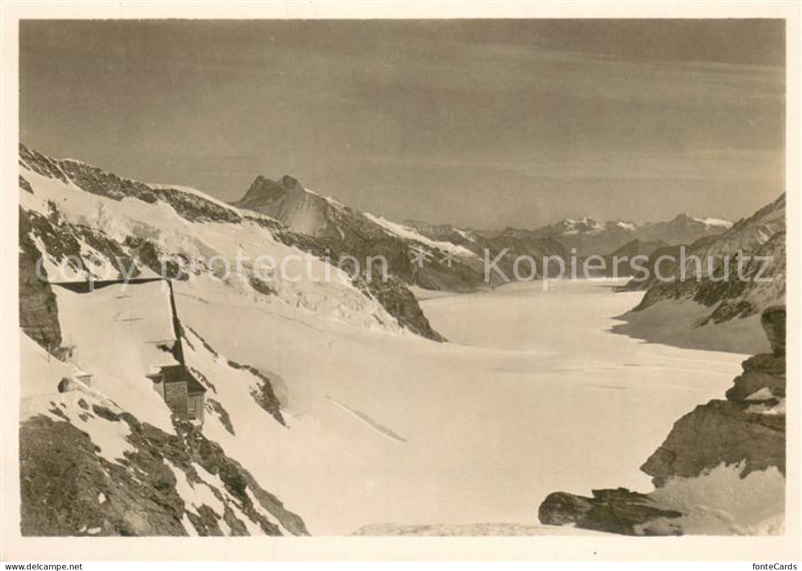 13757871 Jungfraujoch 3457m BE Berghaus Mit Grossem Aletschgletscher  - Autres & Non Classés