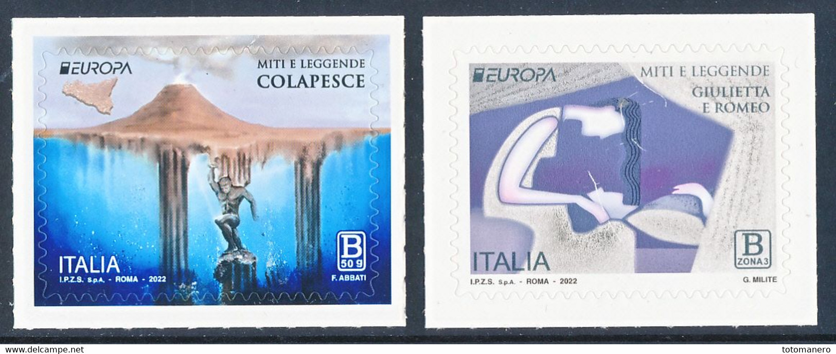 ITALY/ITALIA EUROPA 2022 "Stories & Myths" Set 2v** - 2022