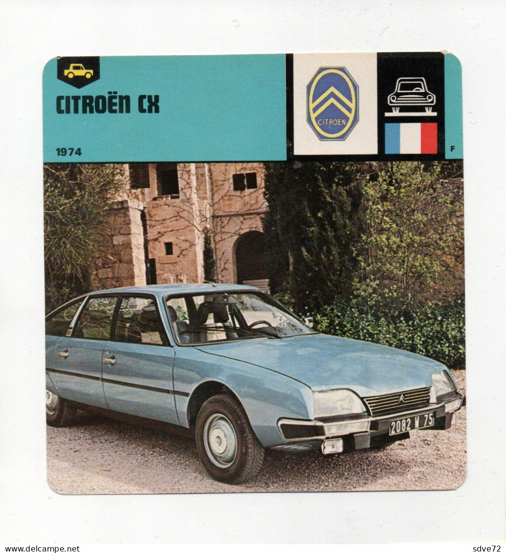 FICHE AUTOMOBILE - CITROËN CX - Coches