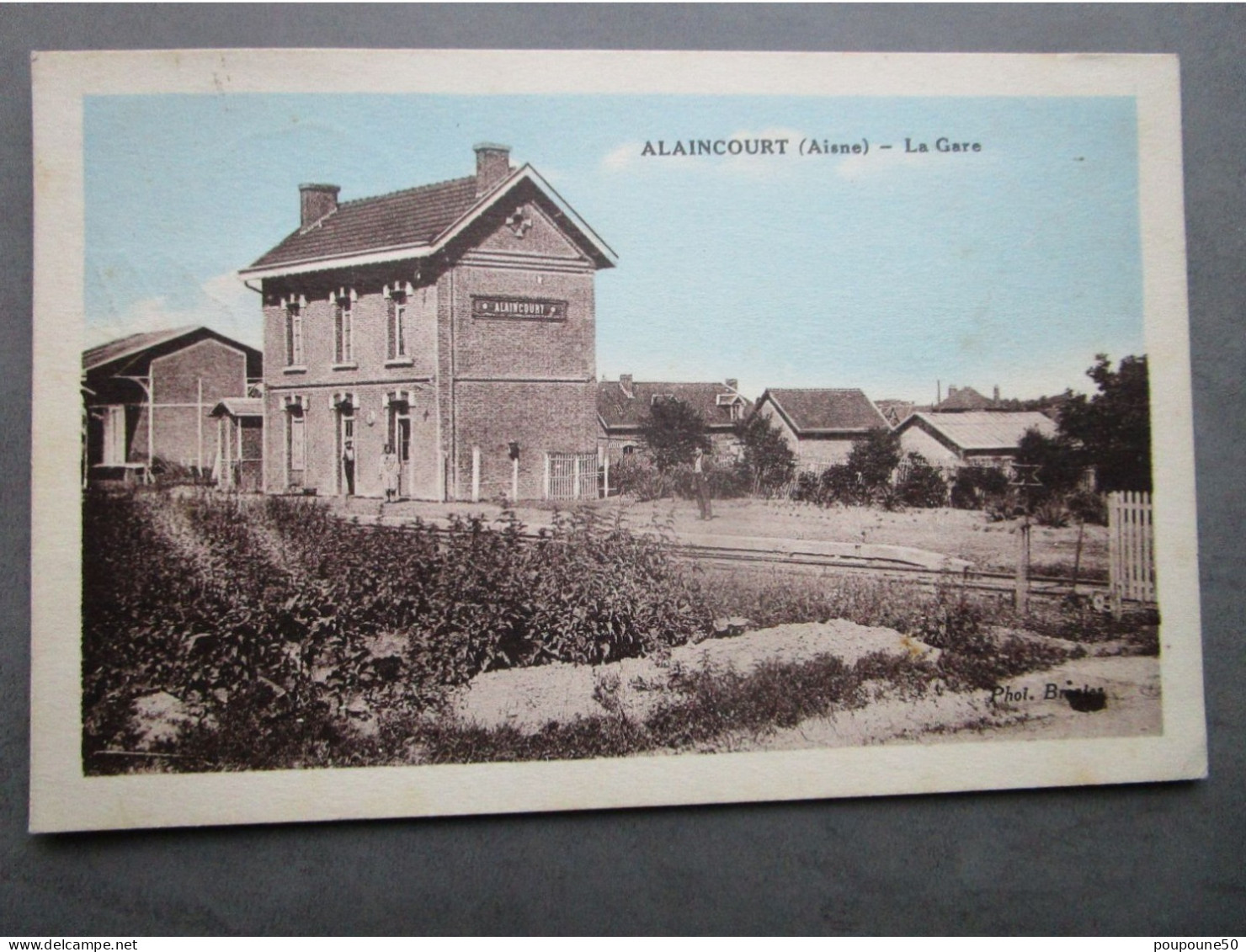 CPA 02 Aisne - ALAINCOURT Près Ribemont La Gare Ligne Chemins De Fer Mézières Sur Oise à La Féré Venant Berthenicourt - Fere En Tardenois