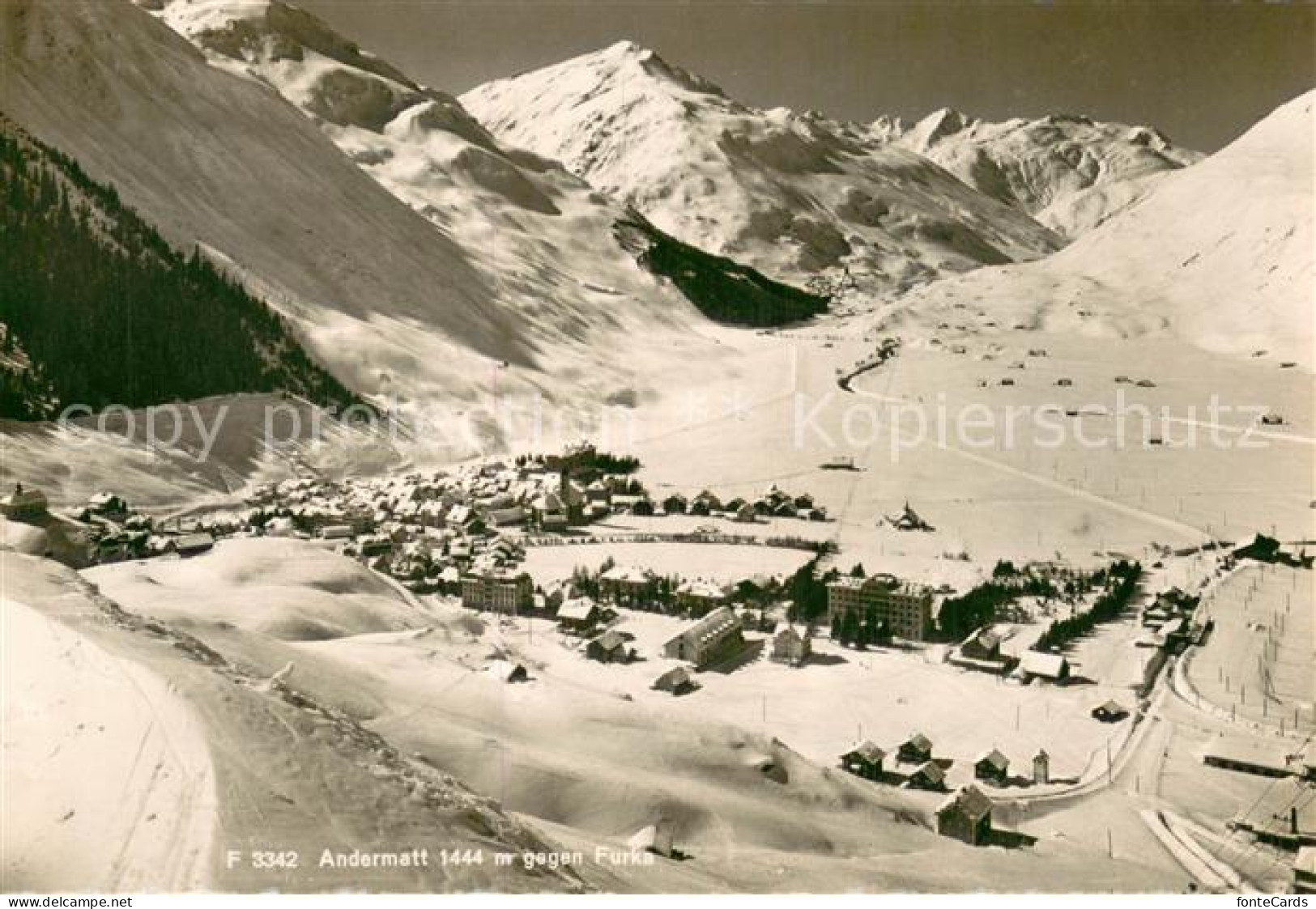 13757653 Andermatt UR Panorama Mit Furka  - Sonstige & Ohne Zuordnung