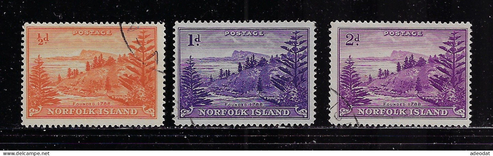 NORFOLK  1947  SCOTT #1,2,4  USED - Norfolk Island