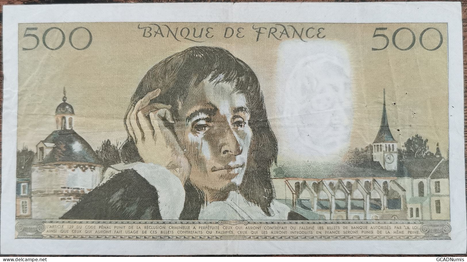 Billet 500 Francs PASCAL 6 - 12 - 1973 FRANCE Y.34 - 500 F 1968-1993 ''Pascal''