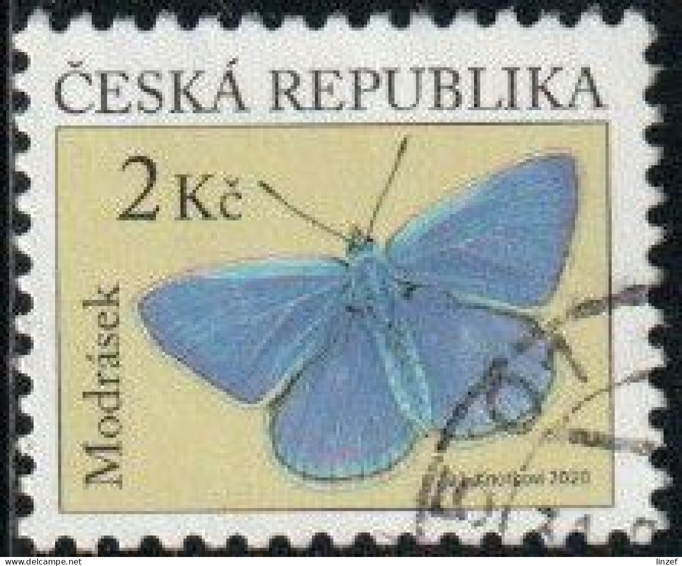 Tchéquie 2020 Yv. N°963 - Papillon Argus Bleu - Oblitéré - Gebruikt