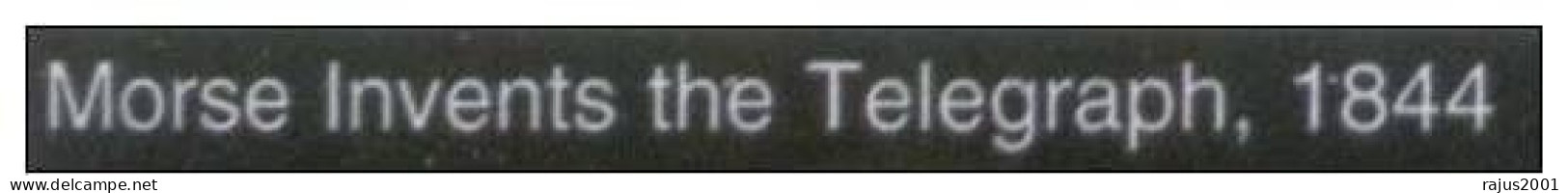 Morse Key, Morse Invents The Telegraph Vintage Camera, Dr Crawford Long Anesthesia Invent Medical, Brazilian Indian, FDC - Informatica