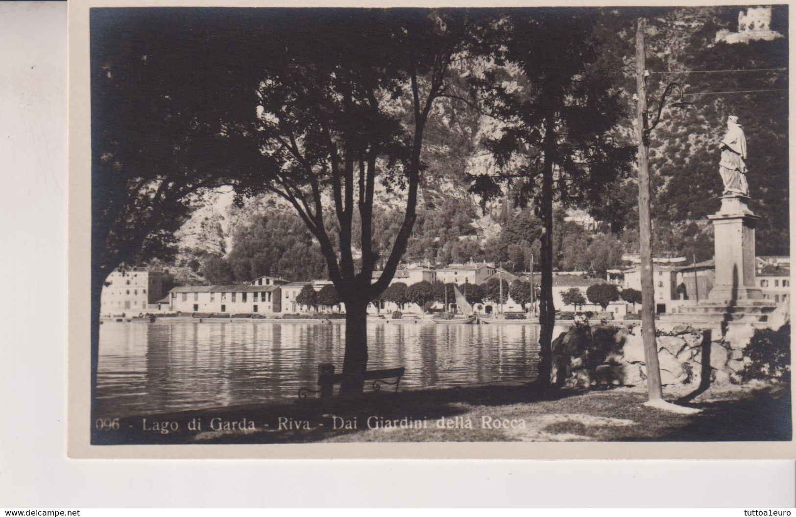 RIVA  TRENTO  LAGO DI GARDA  DAI GIARDINI DELLA ROCCA  FOTOGRAFICA  NO VG - Trento