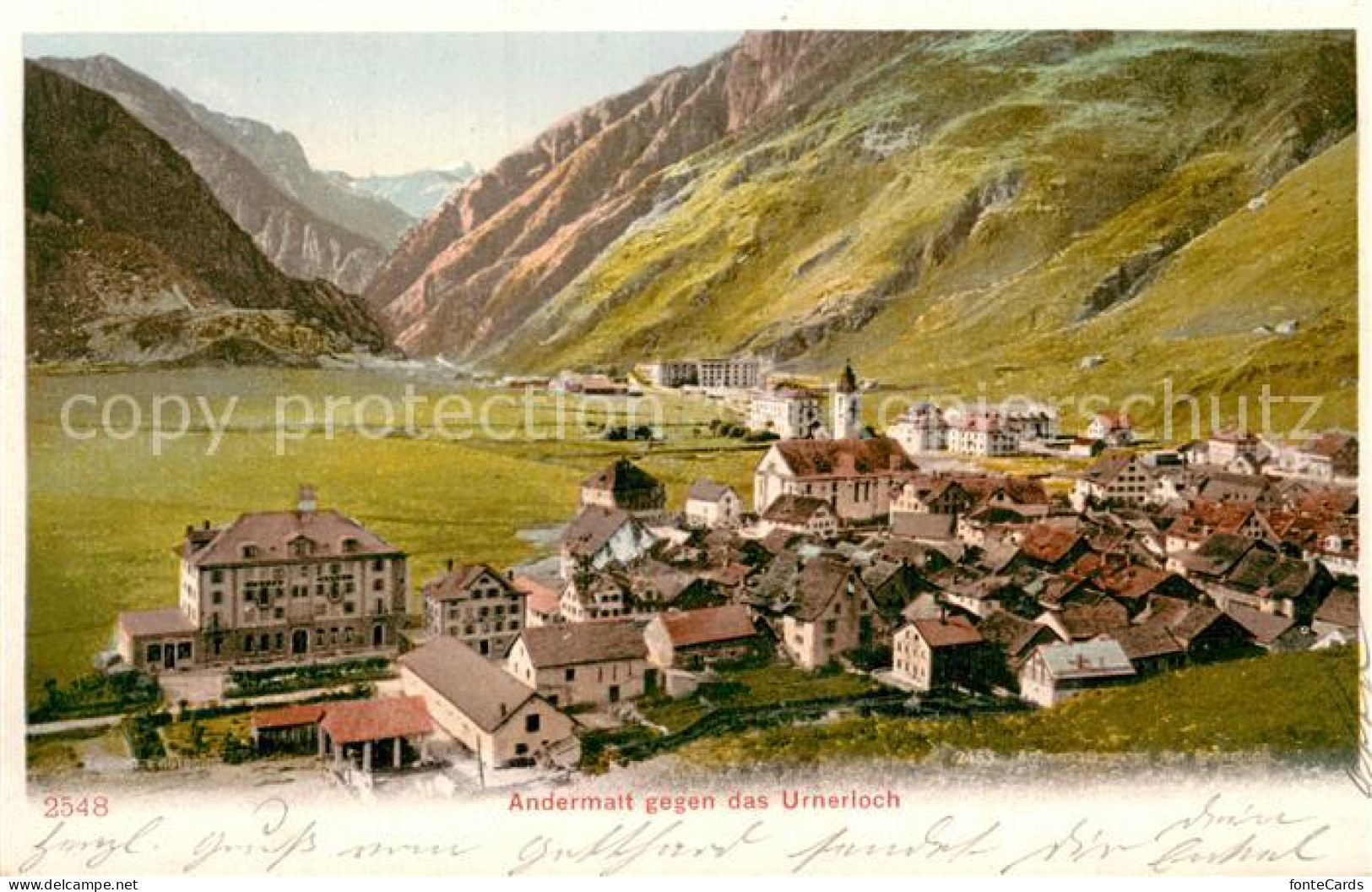 13757333 Andermatt UR Panorama Mit Urnerloch  - Autres & Non Classés