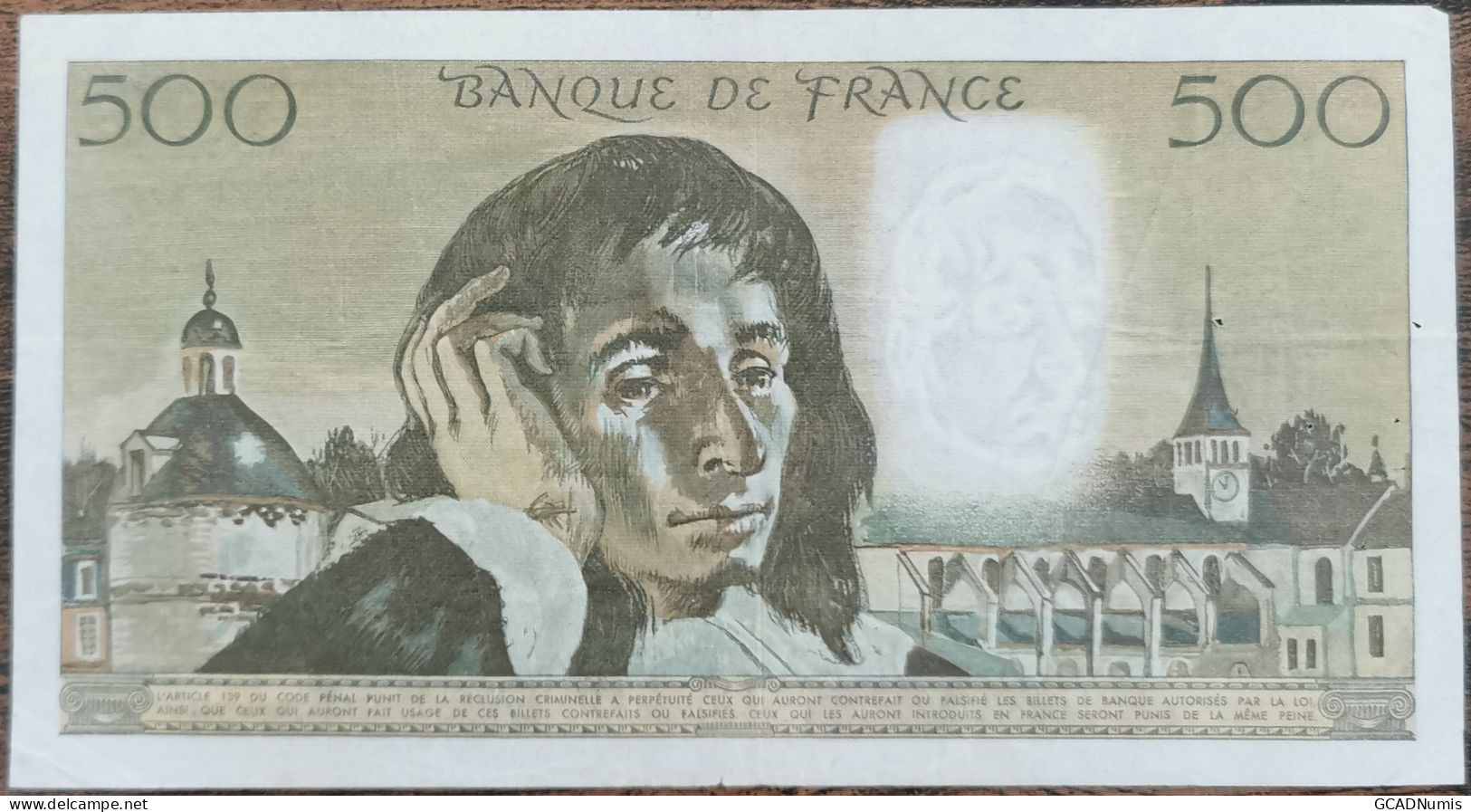 Billet 500 Francs PASCAL 6 - 12 - 1973 FRANCE L.39 - 500 F 1968-1993 ''Pascal''