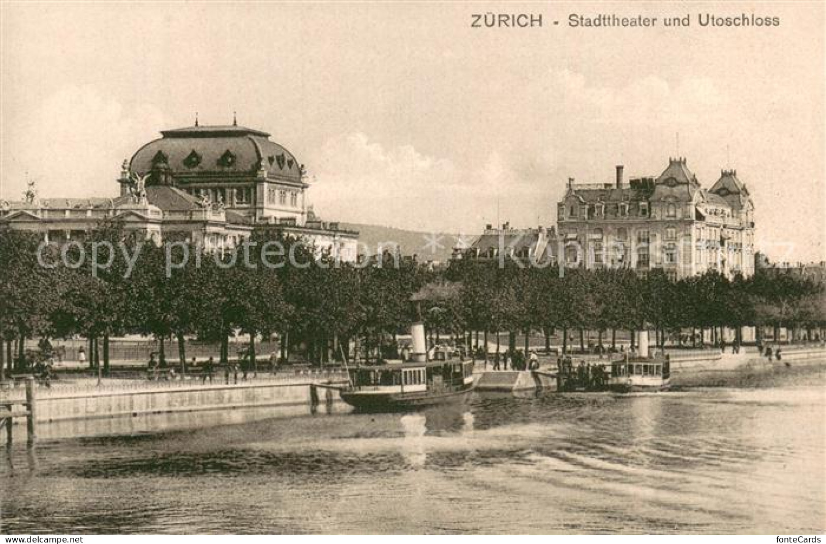 13756710 Zuerich ZH Stadttheater Und Utoschloss Zuerich ZH - Andere & Zonder Classificatie