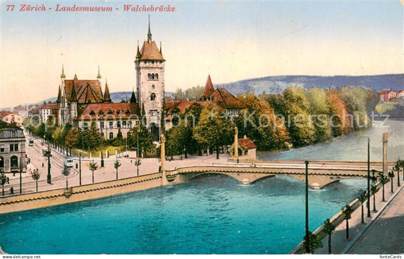 13756692 Zuerich ZH Landesmuseum Walchebruecke Zuerich ZH - Andere & Zonder Classificatie