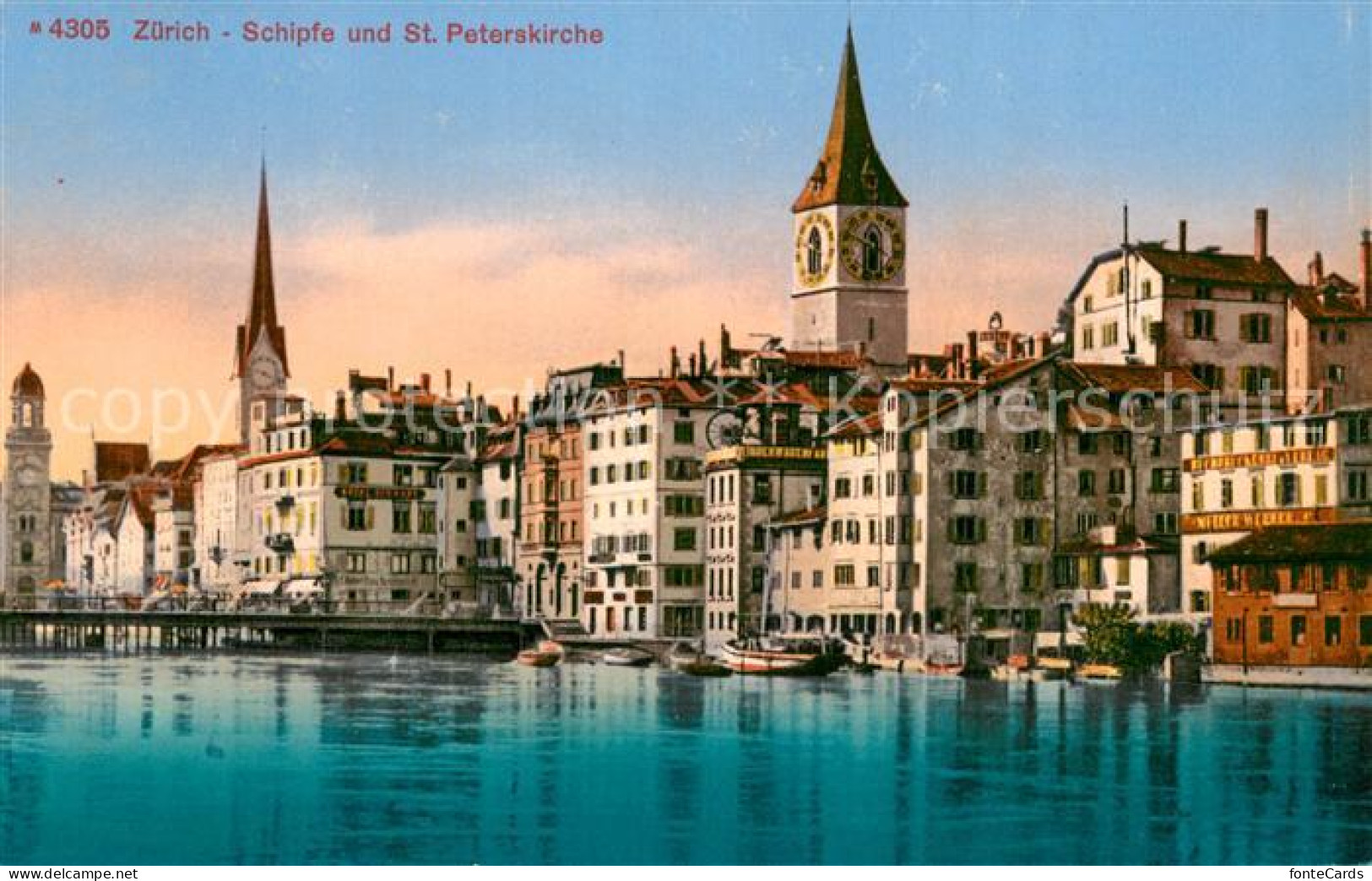 13756691 Zuerich ZH Schipfe Und St Peterskirche Zuerich ZH - Andere & Zonder Classificatie