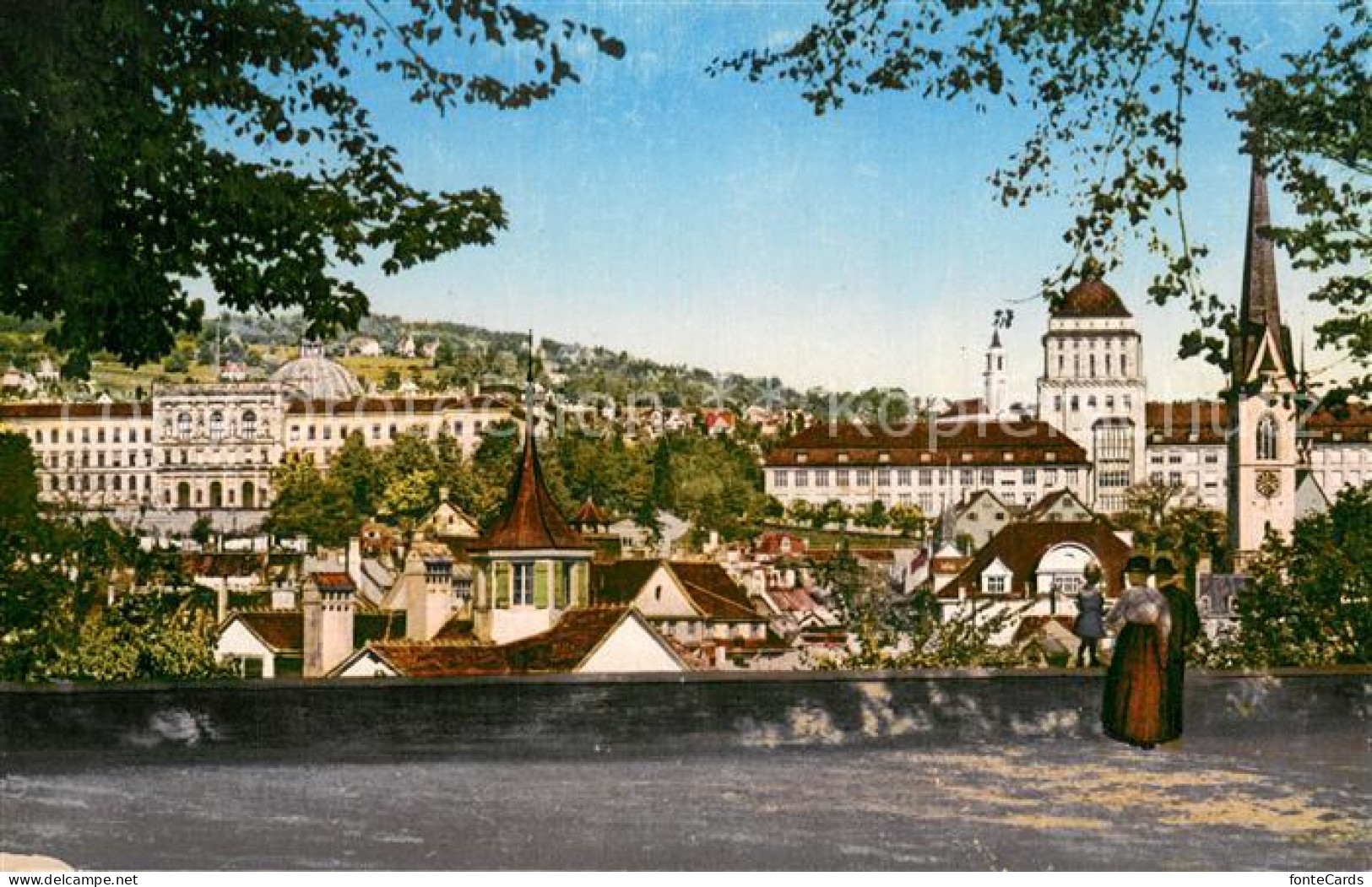 13756684 Zuerich ZH Blick Vom Lindenhof Auf Polytechnikum Und Universitaet Zueri - Andere & Zonder Classificatie