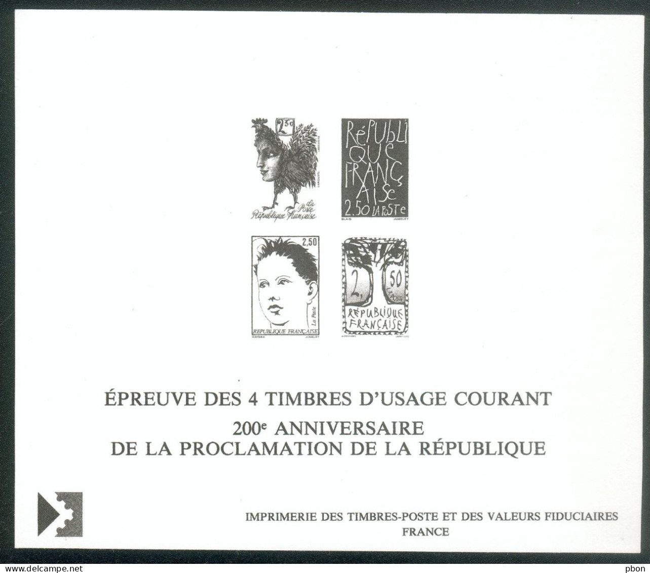 Lot 385 France N°2772/75 Epreuve - Unused Stamps