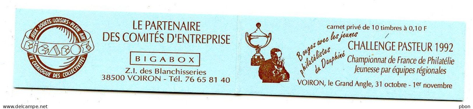 Lot Z882 Carnet Privé Challenge Pasteur 1992 10TP 2617 - Nuevos