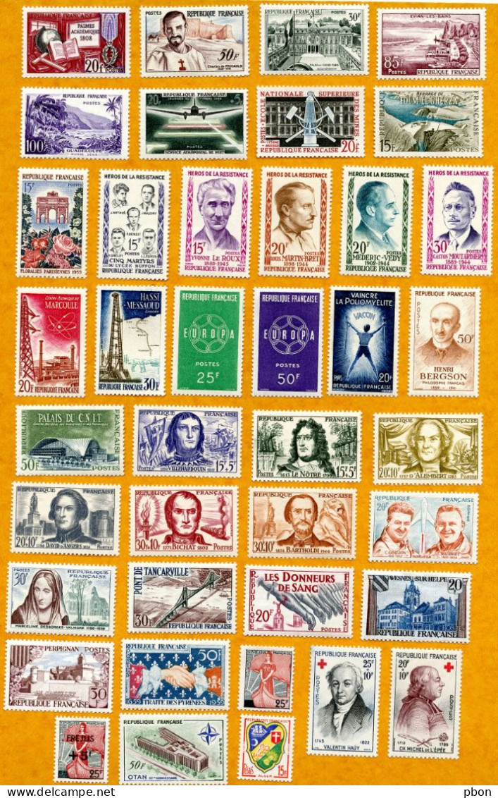 Lot Z864 40 Timbres De 1959 - Unused Stamps