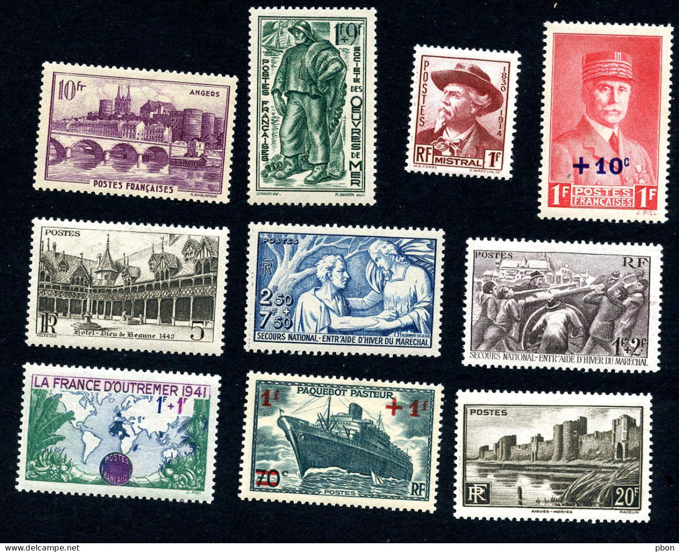 Lot Z848 10 Timbres De 1941 - Unused Stamps