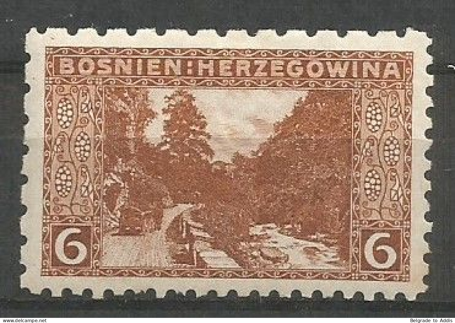 Bosnia Bosnien K.u.K. Austria Hungary Mi.33 Perforation 6½:9¼:9¼:6½ Coleman 1221 MH / * 1906 - Bosnien-Herzegowina