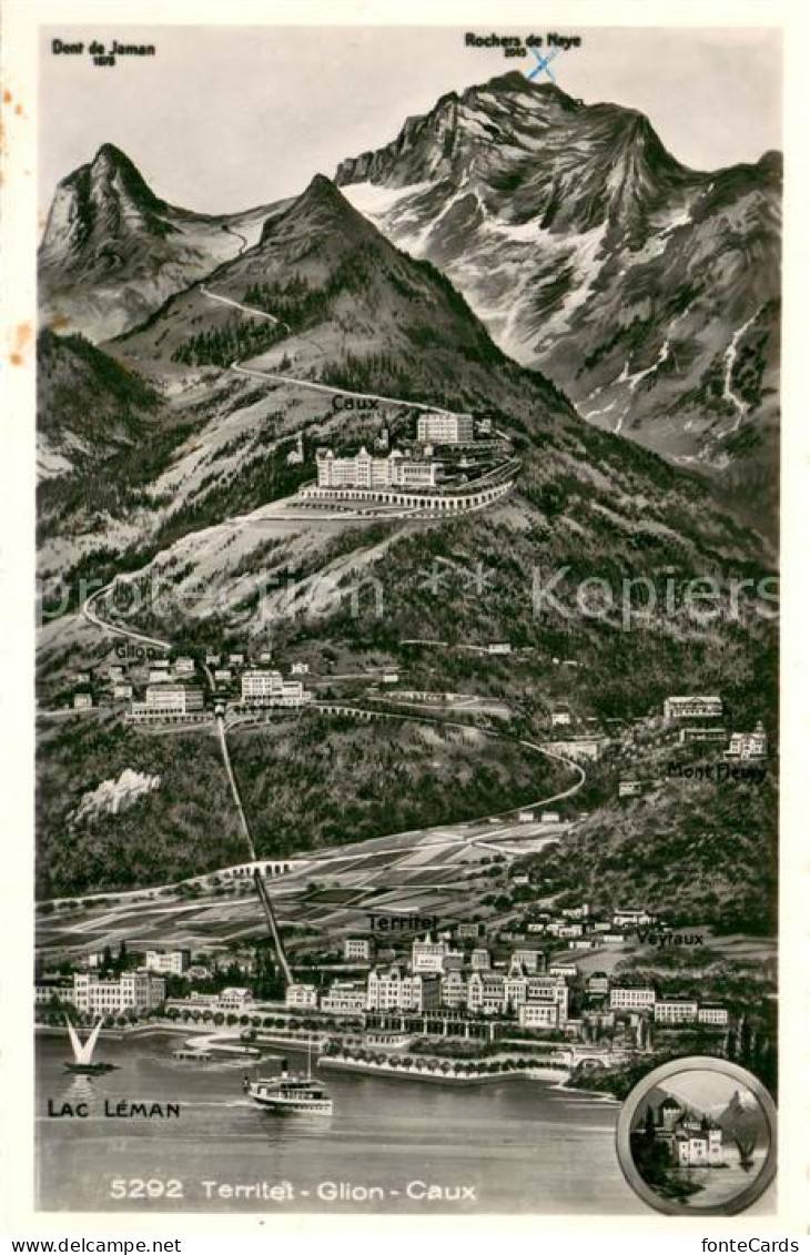 13755983 Territet Montreux VD Glion Caux Dent De Jaman Rochers De Naye  - Autres & Non Classés